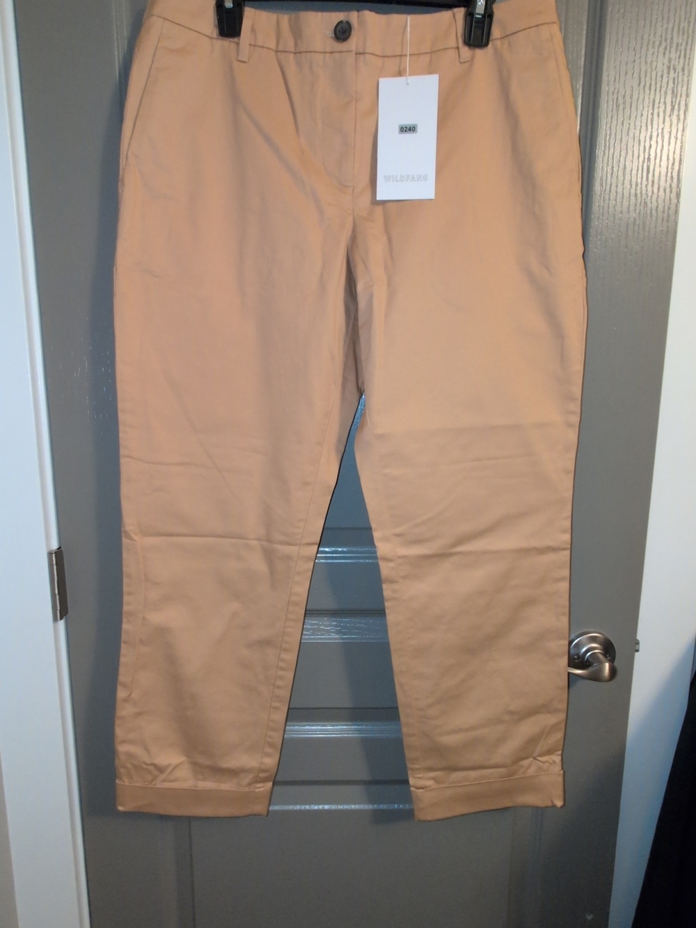 Wildfang Tan Cropped Chino Trouser